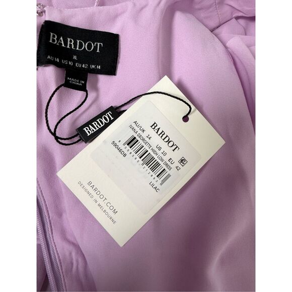Bardot Lilac Mini Dress - Picture 12 of 13